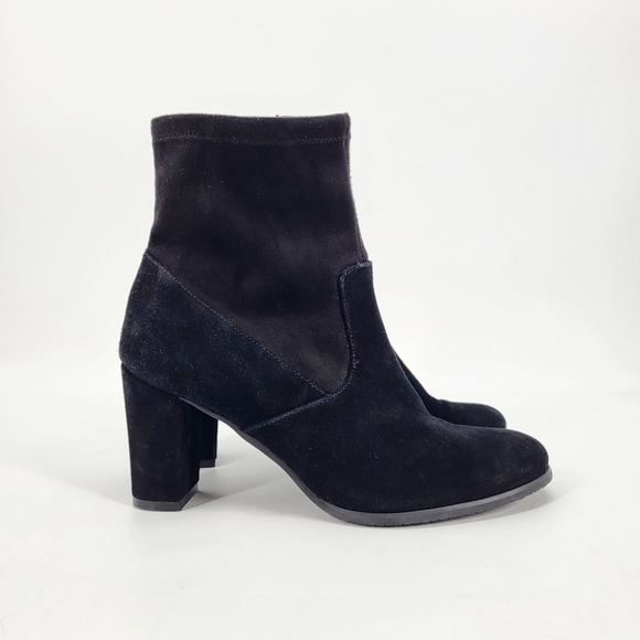 Blondo Genuine Suede Block Heel Boots Ankle Booties Black Size 9 - Picture 1 of 11